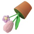 thumbnail image 4 of Bgsha Hand-Woven Wool Crochet Flowers Pot: Timeless, Low-Maintenance Floral Decor!, 4 of 10