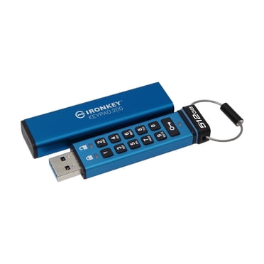 Kingston - IronKey Keypad 200 Series Encrypted USB Flash Drive, FIPS 140-3 Level 3 Certified (Pending), 512GB Capacity