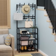 EGNMCR Christmas Decorations, Christmas Tree Ornaments, Home Doorway Shoe Rack Household Hanging Rack Multifunctional Storage Shoe Cabinet Coat Rack Multi-layer Assembly Shelves Shoe Rack Hanger
