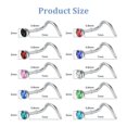 thumbnail image 4 of MesaSe 30Pcs Nose Studs 20G Nose Rings Mix Color Surgical Steel Nose Piercing Jewelry Women, 4 of 8