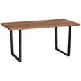 thumbnail image 1 of HOMCOM Dining Table with Wave-edged Tabletop and Steel Legs Kitchen Table, 1 of 10