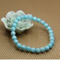 thumbnail image 3 of Natural Peruvian Amazonite Gemstone 6mm Round Beads Stretch Bracelet 7" Unisex, 3 of 5