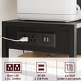 thumbnail image 4 of BeesClover Printer Stand with USB Charging Ports and Power Outlets, 3-Tier Mobile Printer Table with Storage, Rolling Printer Cart for Home, Office, 4 of 7