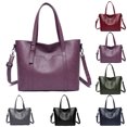 thumbnail image 2 of Women Tote Bag Solid Color Large Capacity Casual Tote Handbag Crossbody Purse, 2 of 6
