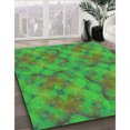 thumbnail image 3 of Ahgly Company Tapis Rond Lavable en Machine Intérieur Transitionnel Vert Lime Foncé, 7 Pieds Rond, 3 of 7