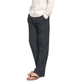 thumbnail image 2 of Men's Loose Plus Cotton Linen Summer Breathable Casual Cropped Pants Solid Drawstring Sweatpants Joggers, 2 of 5