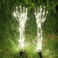 thumbnail image 1 of Halloween Decorations Lighted Skeleton Arm Stakes 2PCS 100 LED Skeleton Hand Stakes Waterproof Battery Operated Light Up Holiday Party Home Yard Indoor Outdoor Decor, 1 of 8