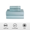 thumbnail image 3 of Bamboo Sheets Set of 4 - Rayon from Bamboo Cooling Bed Sheets, 16" Deep Pocket Fitted Sheet for Hot Sleepers, Queen Size Soft Wrinkle-Resistant Bedding, 3 of 9