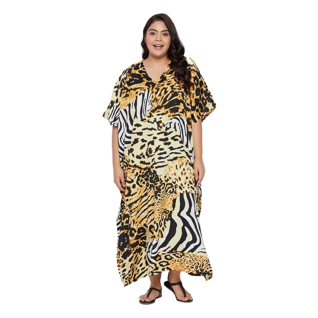 Caftans Longs pour Femmes Grande Taille Robe Caftan Robe de Soirée Fête Été Plage Robe d'Été Manches Kimono Longues Robes Décontractées en Ligne