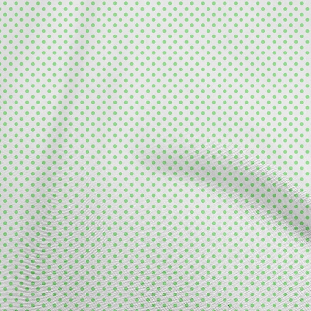 oneOone Cotton Poplin Twill Light Green Fabric Dot Sewing Craft Projects Fabric Prints By Yard 56 Inch Wide