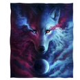 thumbnail image 1 of Dawhud Direct | Celestial Wolf Super Soft Fullqueen Size Plush Fleece Blanket, 1 of 4