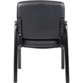 thumbnail image 4 of Nicer Furniture Scratch Resistant with Arms And Metal Leg Side Black Leather Guest Chair, 4 of 4