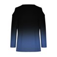 thumbnail image 4 of QIPOPIQ Hauts pour Femmes Manches 3/4 Chemises Col Rond Blouses Décontractées Amples Imprimé Dégradé T-Shirts en Liquidation, 4 of 5