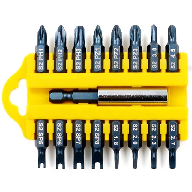 Coofit Ensemble de 17 Embouts de Tournevis Types Assortis Embouts de Puissance Embouts de Tournevis de Sécurité
