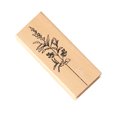 thumbnail image 2 of kurtrusly Stamp Rectangular Wood Rubber Scrapbooking Stamp DIY Flower Printing Photo Album Seal, Type 1, 2 of 6