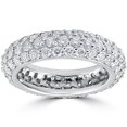 thumbnail image 1 of 2 1/6ct Pave Diamond Eternity Wedding Anniversary Ring 14k White Gold Lab Grown, 1 of 2