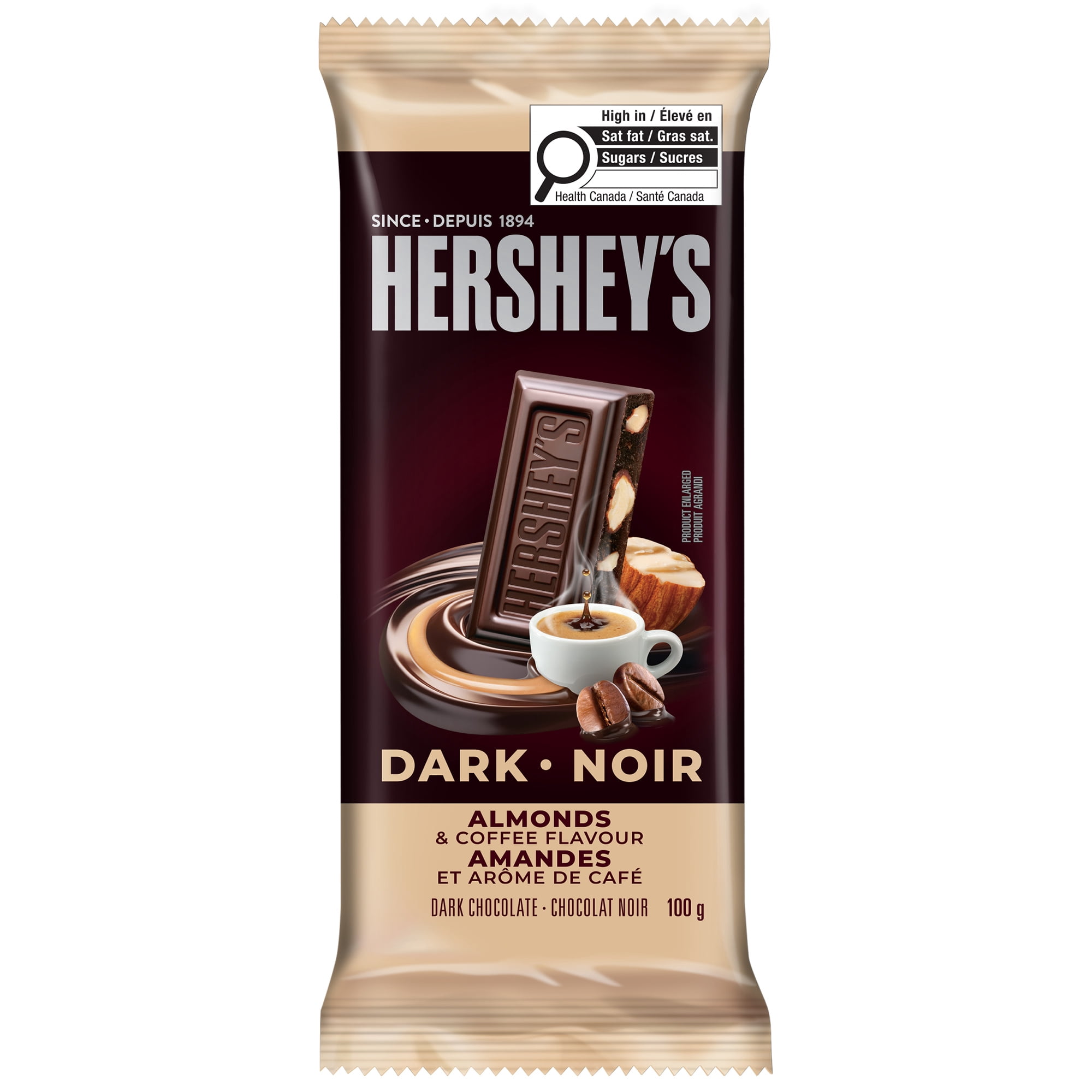 HERSHEY'S Signature Dark Almonds & Coffee Bar 100g