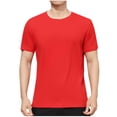thumbnail image 1 of Dagugfen Tops for Men Summer Short Sleeve Round Neck Lightweight Casual Basic Tee Shirts Solid Color, 1 of 6