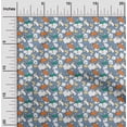 thumbnail image 1 of oneOone Viscose Chiffon Grayish Blue Fabric Cloud & Bird Cartoon Sewing Craft Projects Fabric Prints By Yard 42 Inch Wide, 1 of 4