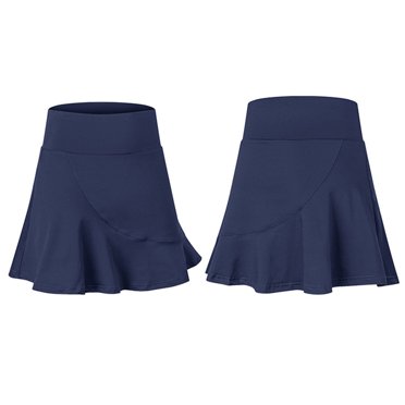 XZNGL Jupe de Tennis Courte Jupe de Sport pour Femmes Jupe Courte Ample Faux Deux Pièces Anti-Espion et à Séchage Rapide Course Mise en Forme Culottes Jupe de Tennis