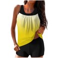 thumbnail image 1 of FAVIPT Tummy Control Athletic Swimwear for Women Two Piece Printed Modest Tank Top with Shorts Bathing Suits Yellow,M, 1 of 5