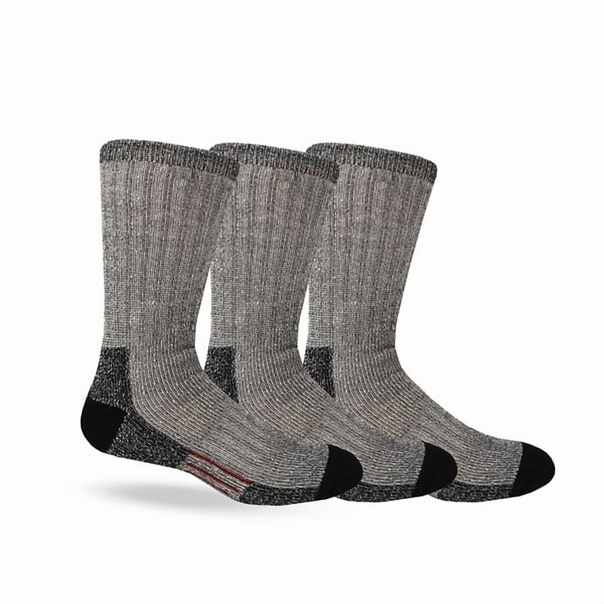 Genuine Dickies Men Thermal Crew Work Socks - Grey - 6 Pairs (2x3PK)