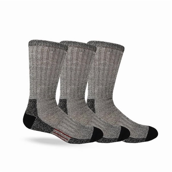 Genuine Dickies Men Thermal Crew Work Socks - Grey - 6 Pairs (2x3PK)