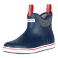 thumbnail image 1 of XTRATUF Performance Series 6 Inch Mens Full Rubber Ankle Deck Boots - Navy &amp; Red  - Size 10, 1 of 6