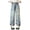 Blue, variant on Yammkia Pants for Girls Toddler Girl's Print Wide Leg Cargo Jeans Side Elastic Waist Denim Pants Size 3T 4T (Blue,3-4 Years)