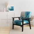 thumbnail image 2 of Designart "Azure Euphony I" Teal Azure Upholstered Accent Chair - Modern Arm Chair For Bedroom, 2 of 7