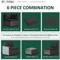 thumbnail image 3 of Kullavik Patio All Weather woven 6-Piece Metal Sectional Sets with Cushions,Black, 3 of 5
