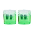 thumbnail image 2 of ZZkhGO Transparent Pencil Sharpener, Candy Color Pencil Planer with Dual Hole and Carbon Steel Blade, Portable School Supplies for Students Teachers Artists, Green, 2 of 5