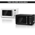 thumbnail image 3 of Costway 0.7Cu.ft Retro Countertop Microwave Oven 700W LED Display Glass Turntable Black, 3 of 10
