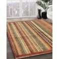 thumbnail image 2 of Ahgly Company Tapis d'Intérieur Carrés Abstraits Métalliques Dorés, Tapis de Zone Abstraits, 5 Pieds Carré, 2 of 6