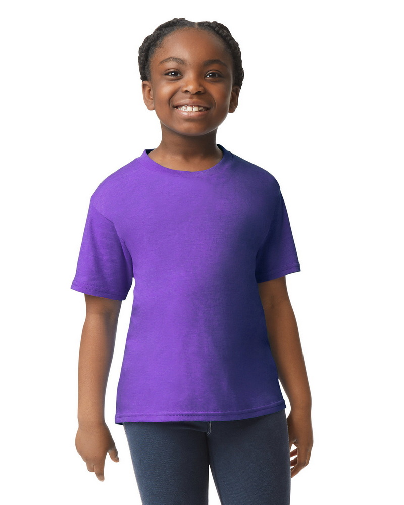 Gildan G640B T-Shirt Softstyle pour Jeunes-Violet-TG