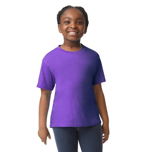 Gildan G640B T-Shirt Softstyle pour Jeunes-Violet-TG