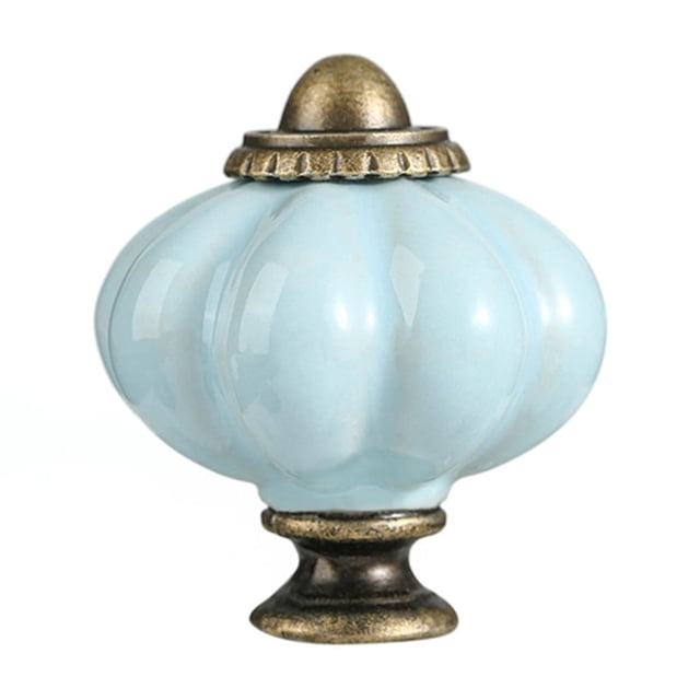fastboy Ceramics Hardware Childrens Furniture Handmade Handles For Charming Touch Durable Pumpkin Wardrobes Light blue
