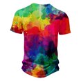 thumbnail image 4 of Qertyioot Chemises Blouses à Manches Courtes Décontractées à Col Rond à Boutons Imprimés pour Hommes Liquidation d'Été, 4 of 4