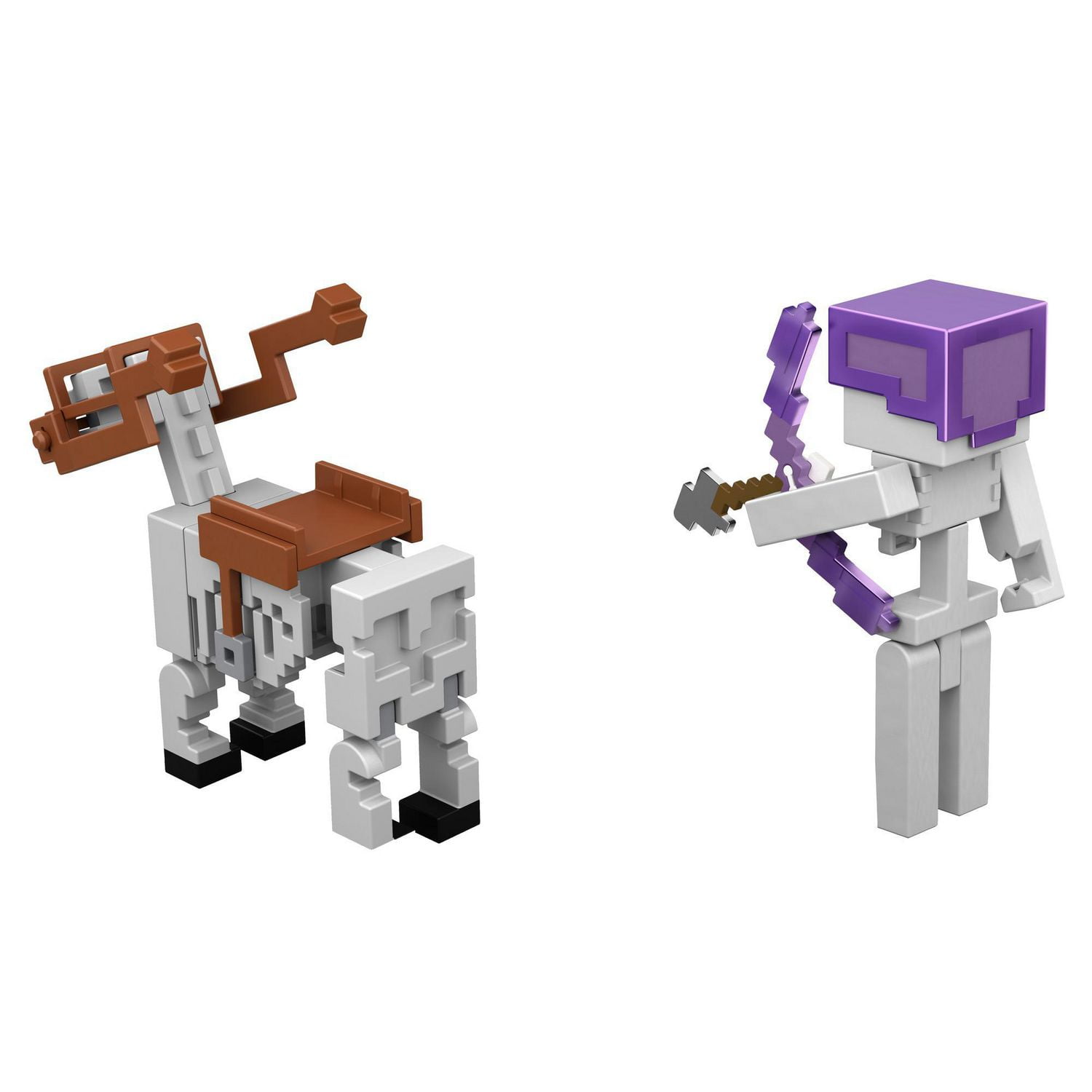 Coffret 2 Figurines Dungeons Skeleton Trap Horse Minecraft Créer-Un-Bloc