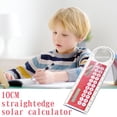 thumbnail image 4 of 3-in-1 10cm Solar Ruler Calculator Multifunctional Large Display Screen Mini Solar Card Ruler Calculator, 4 of 5
