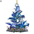 thumbnail image 2 of Hanging Pendant Christmas Series Pattern Weather Resistant Wood Door Decorating Sign Kids Gift, 2 of 9