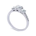 thumbnail image 2 of 1/2ct Three Stone Round Diamond Engagement Ring 14K White Gold, 2 of 2