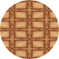 thumbnail image 1 of Ahgly Company Tapis Rond Lavable en Machine Intérieur Transitionnel Acajou Brun, 3 Pieds Rond, 1 of 7
