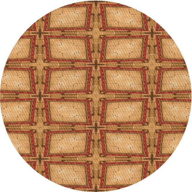 Ahgly Company Tapis Rond Lavable en Machine Intérieur Transitionnel Acajou Brun, 3 Pieds Rond