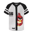 thumbnail image 1 of Angry Birds Boys Black Red Baseball Jersey (7-8 Years), 1 of 1