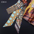 thumbnail image 2 of Foulard Multicolore Mode Femmes Ruban Sac Chapeau Bandeau Poignée Nouée Petit Ruban Foulard, 2 of 2