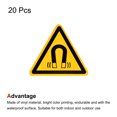 thumbnail image 3 of Uxcell Triangle Beware of The Magnetic Field Warning Sign Self Adhesive 20mm 20Pcs, 3 of 4