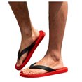 thumbnail image 1 of Dakaela Men's Flip Flops with Arch Support Summer Beach Thong Sandals Comfortable Quick Drying Slip on Slides Slippers for Men (10,Red), 1 of 8