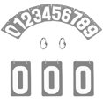 thumbnail image 1 of GOGO 4 Sets Number Cards, PVC Portable 0-9 Flip Scorekeeper, 3-1/8" x 5-1/2" - Grey, 1 of 8