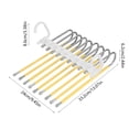 thumbnail image 2 of Yellow 9 Bar Foldable Pants Hanger Adjustable Stainless Steel Clothes organizer for Closet Space Saving Storage Rack 13.07X9.45X6.22 Inches Stainless Steel Yellow, 2 of 7